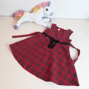 Adorable Bonnie Jean Plaid Red Dress